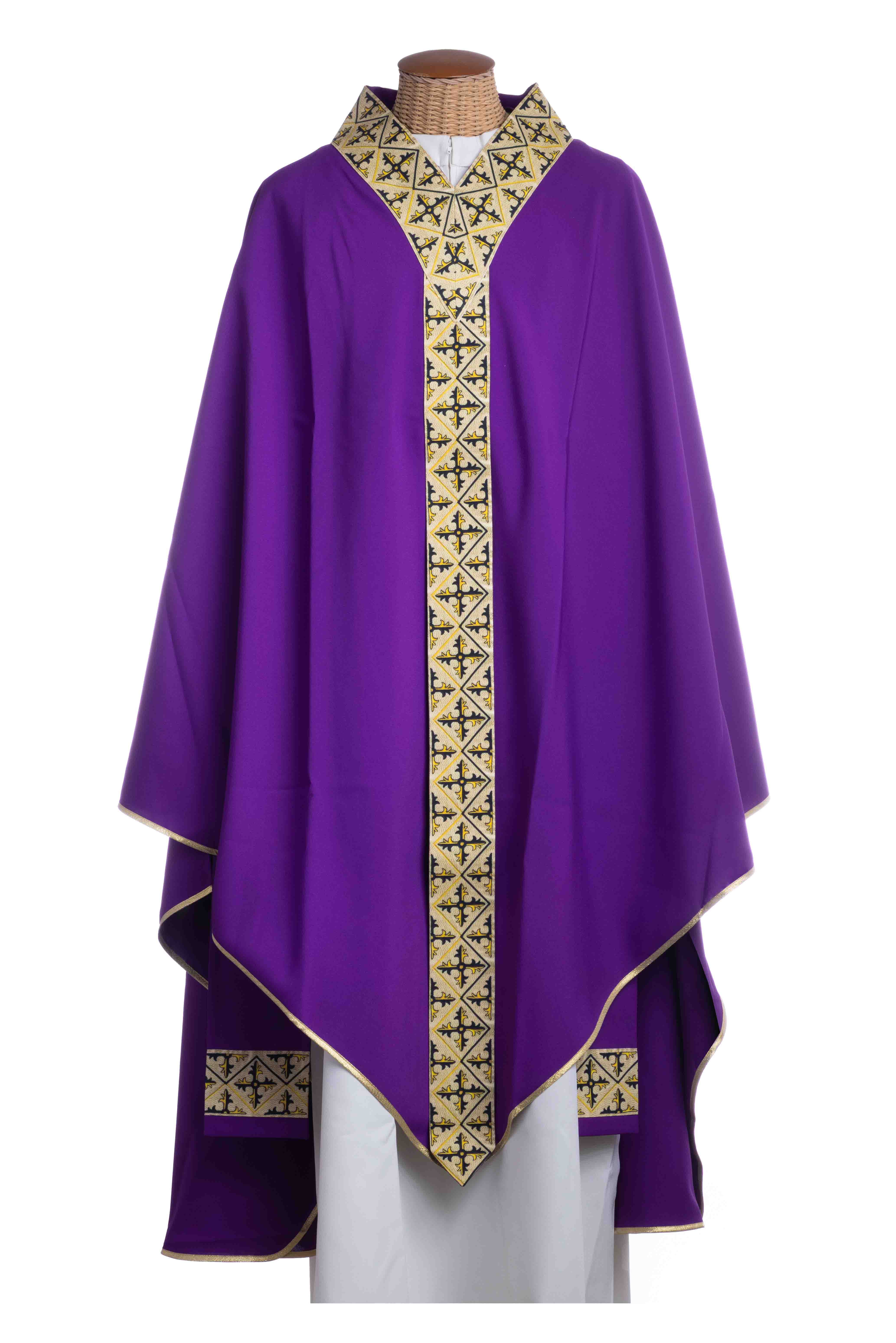 Casula Bizantina Stolone Oro Croci (Colori Liturgici, Rosa, Morello e Nero)