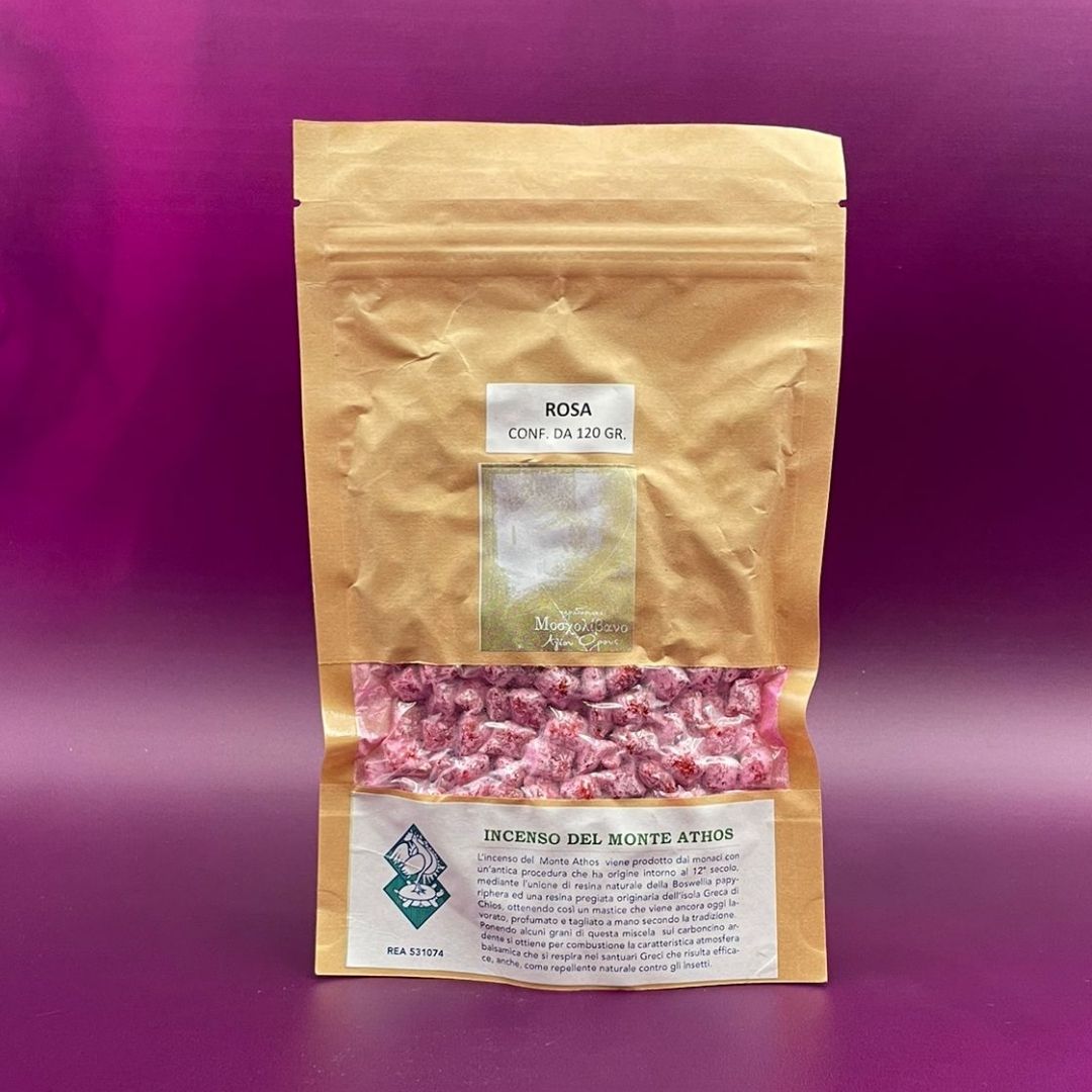 Incenso Grani Profumato Rosa in Confezione Richiudibile 120 Grammi