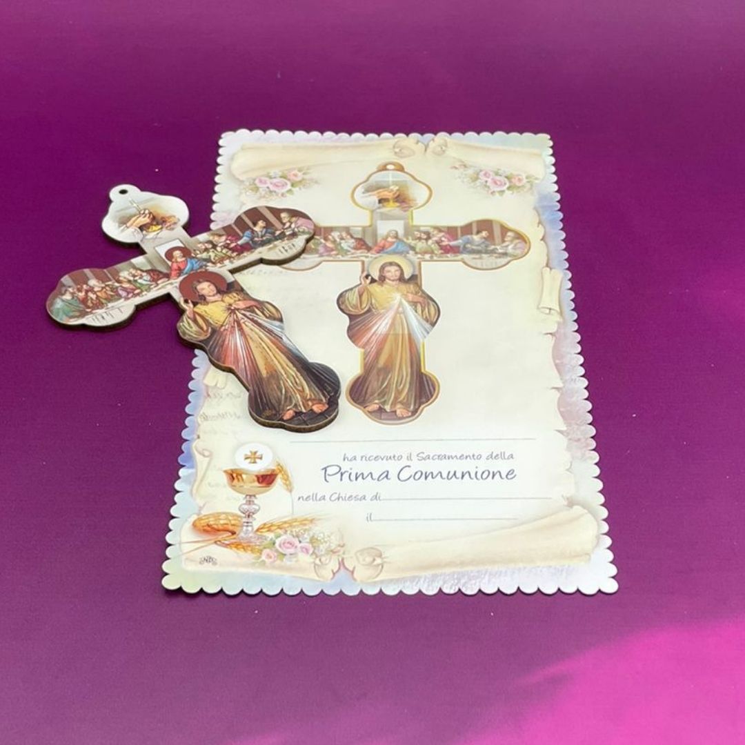 Croce Comunione con Diploma