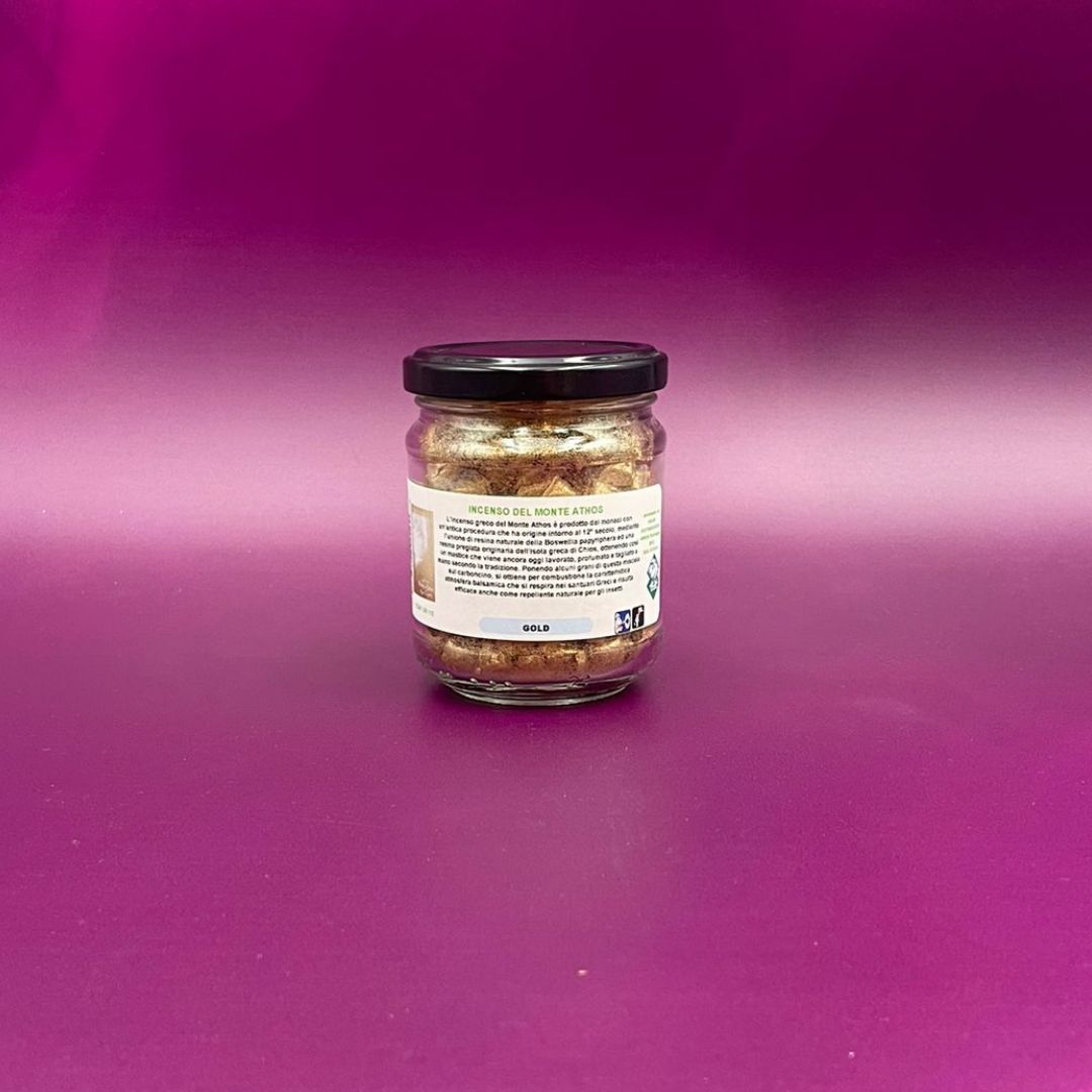 Incenso in Grani del Monte Athos Aroma Gold (Atmosfera Balsamica) Barattolo 110 Gr.