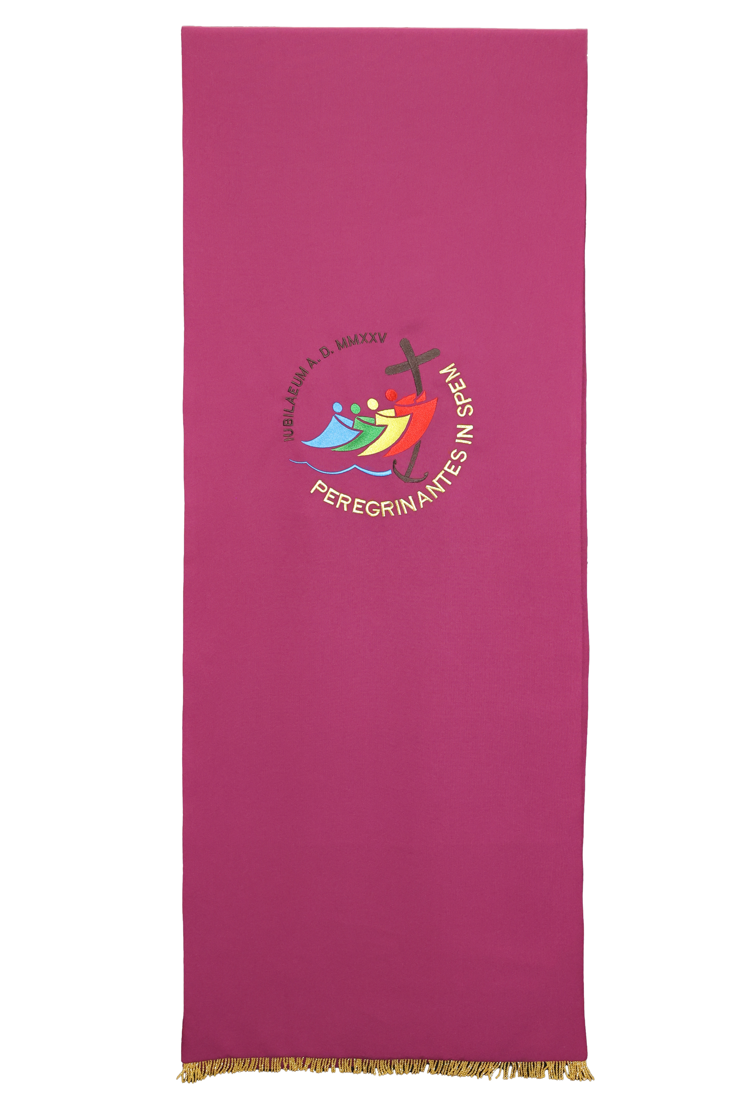 Coprileggio Ricamo Logo Ufficiale GIUBILEO 2025 Roma (Colori Lit. + Rosa, Celeste e Morello)