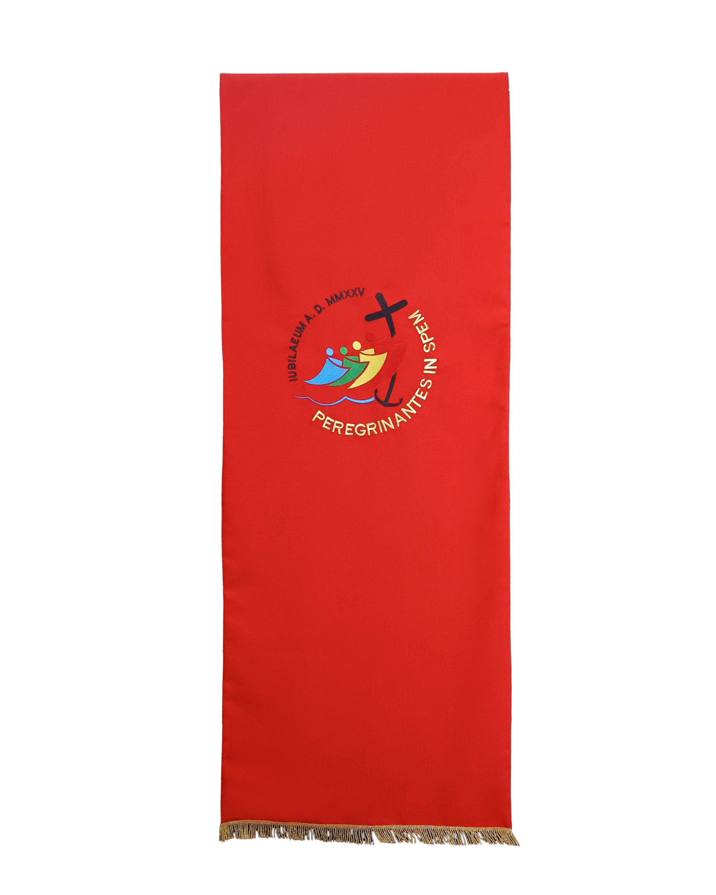 Coprileggio Ricamo Logo Ufficiale GIUBILEO 2025 Roma (Colori Lit. + Rosa, Celeste e Morello)
