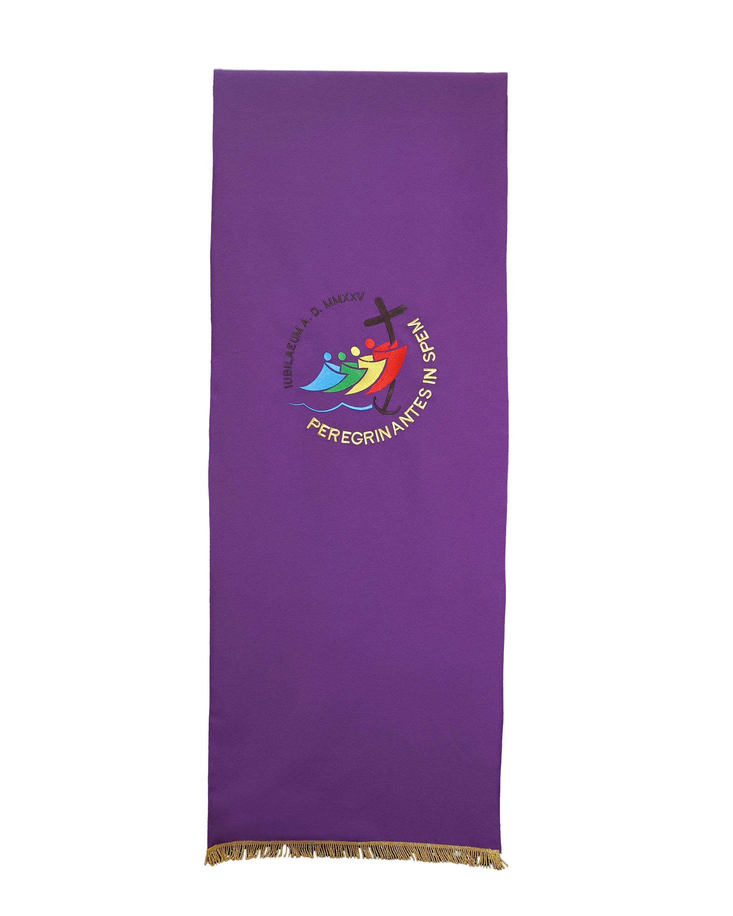 Coprileggio Ricamo Logo Ufficiale GIUBILEO 2025 Roma (Colori Lit. + Rosa, Celeste e Morello)