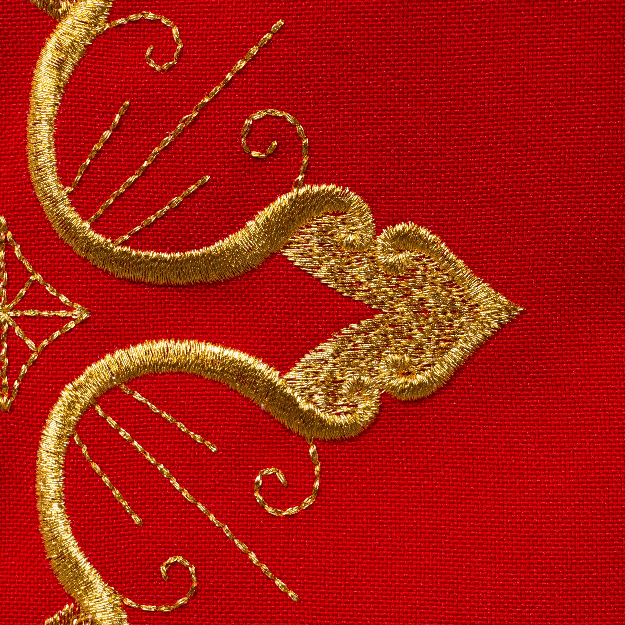 Stola per Sacerdote Ricamo Croce Rifinitura Oro (Colori Liturgici Disponibili)