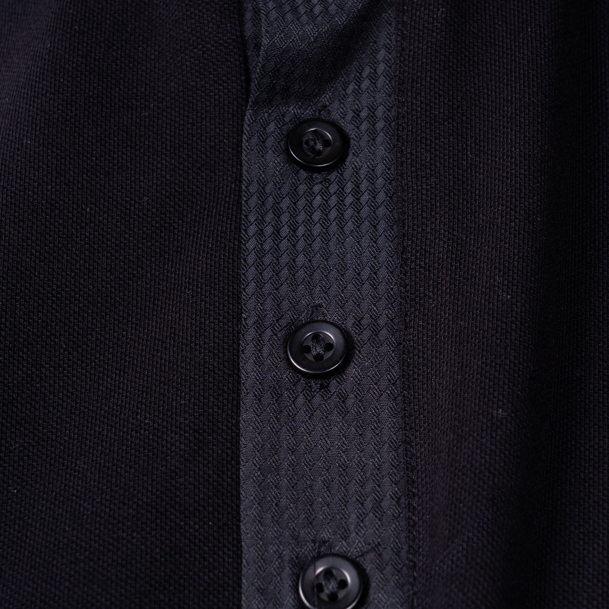 Polo da Prete Nera Collo Clergy in 100% Cotone Leggero, Manica e Collo in Piquet
