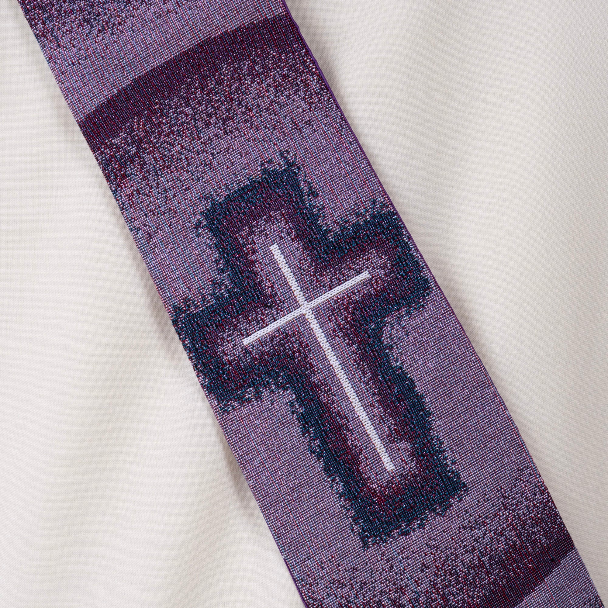 Stola Diaconale Misto Cotone con Ricamo Gesù Misericordioso (Colori Liturgici Disponibili)