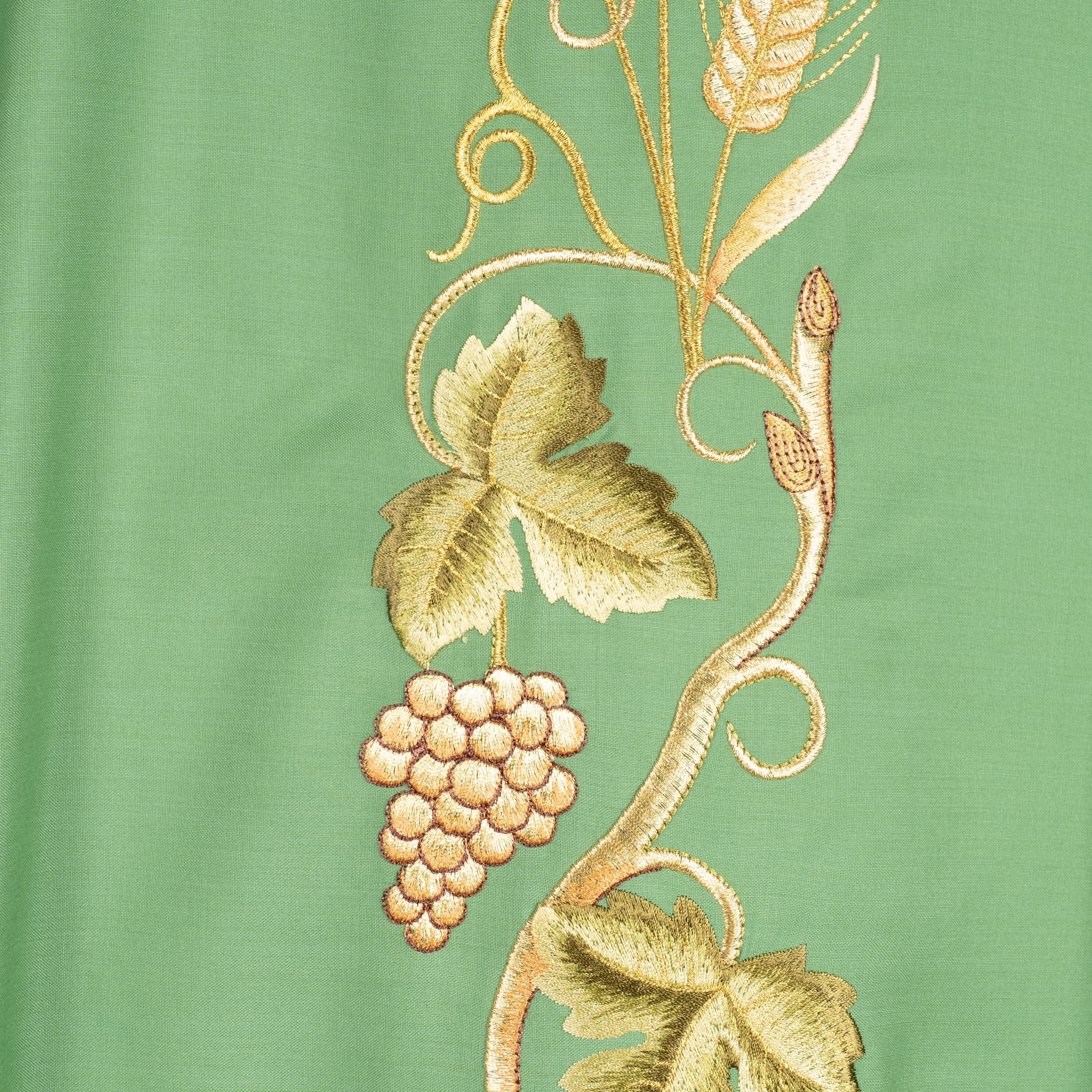 Casula Sacerdotale Spiga e Uva in Oro (Colori Liturgici, Morello e Rosa Disponibili)