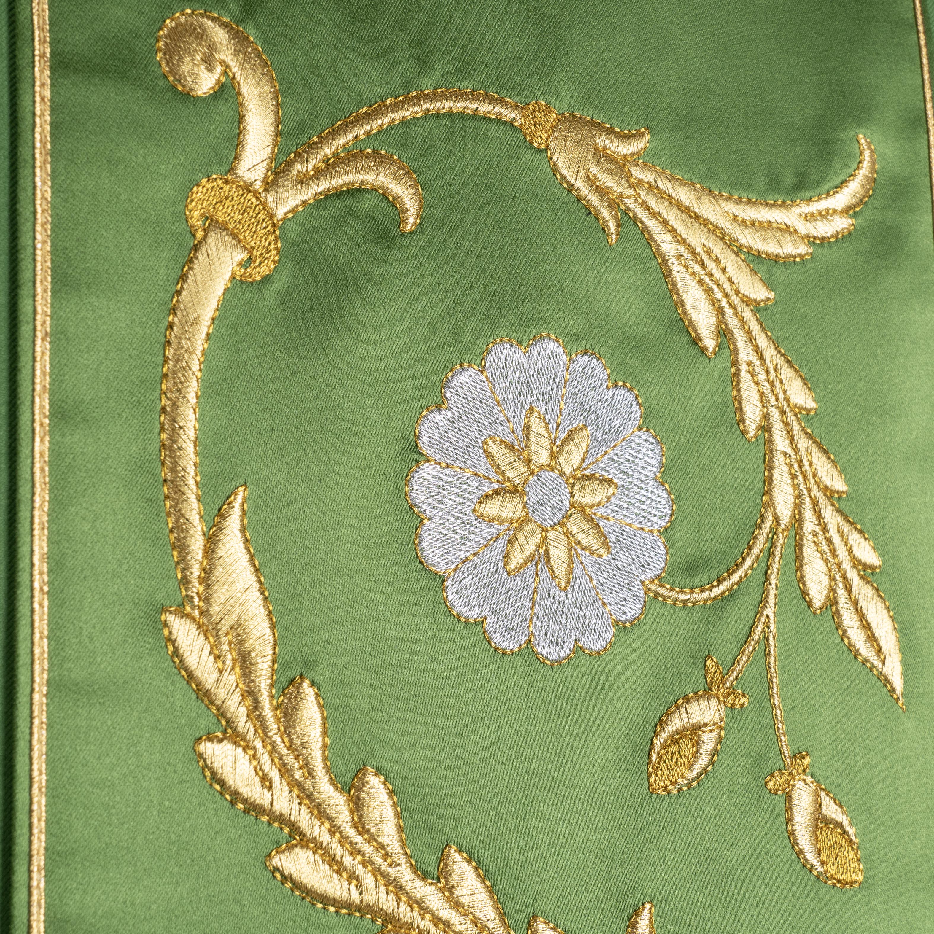 Casula da Sacerdote Lana con Stolone Ricamato Oro (Colori Liturgici Disponibili)