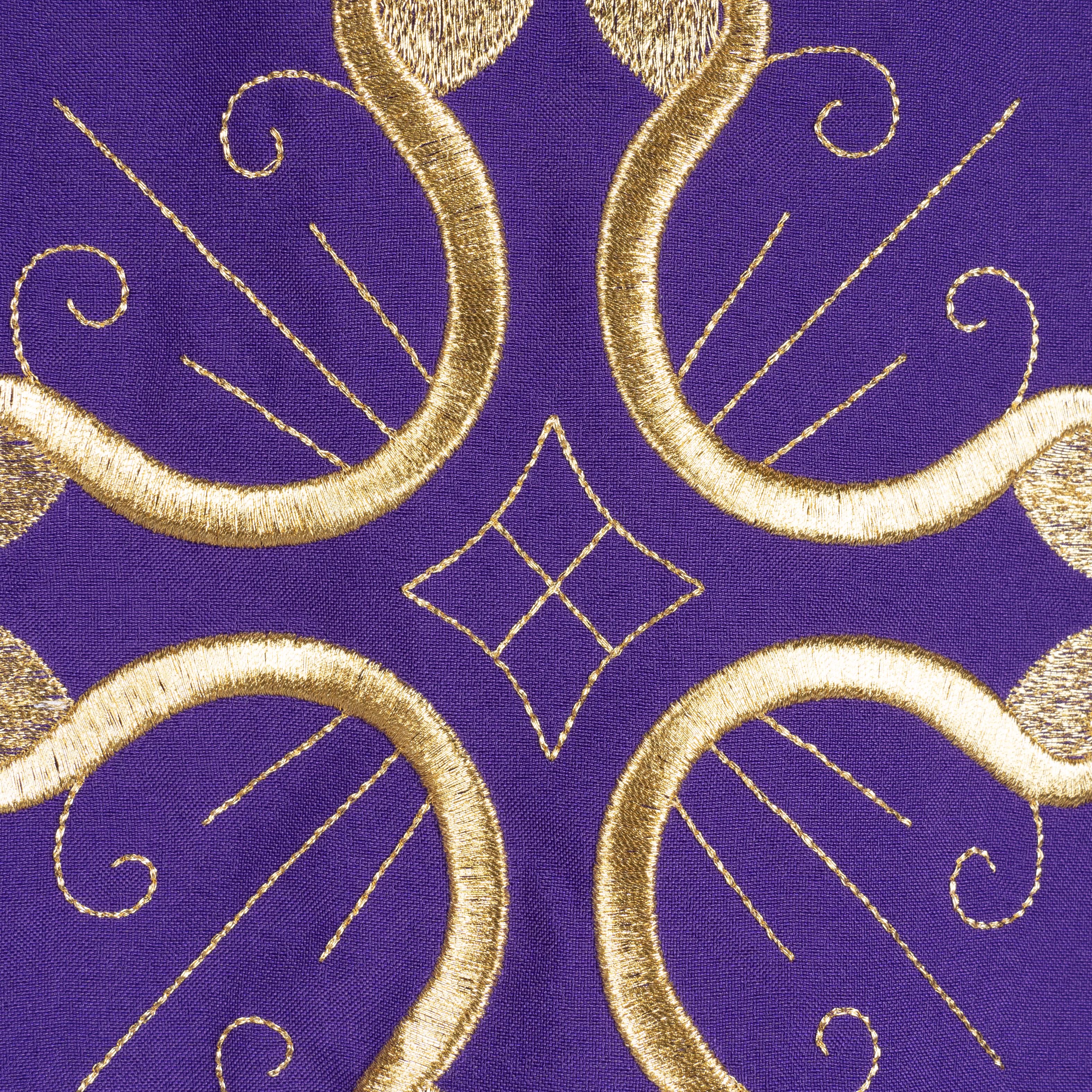 Casula Sacerdotale Ricamo Croce Oro Disponibile Colori Lit. + Rosa, Morello, Nero