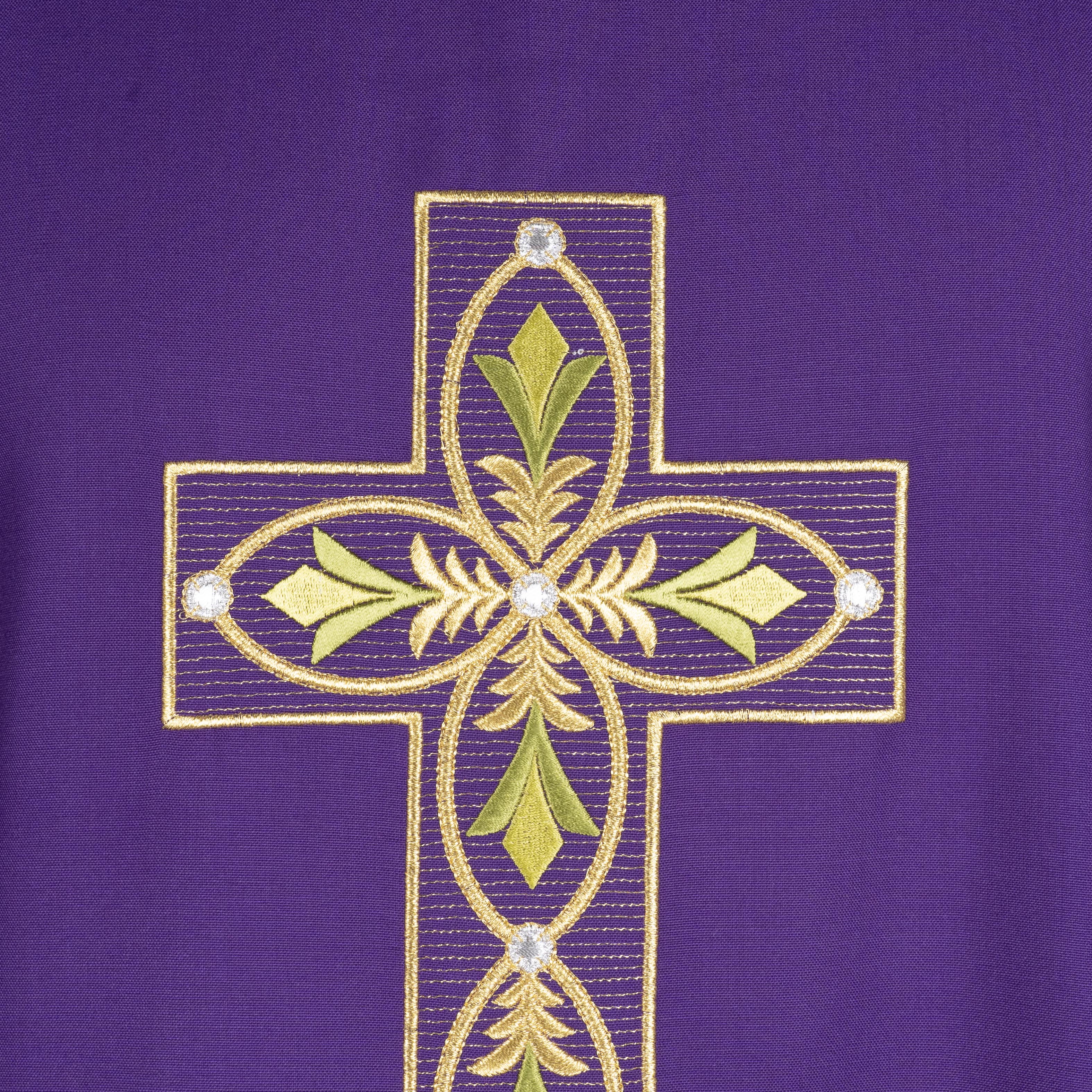 Casula con Ricamo Croce (Colori Liturgici e Morello Disponibili)