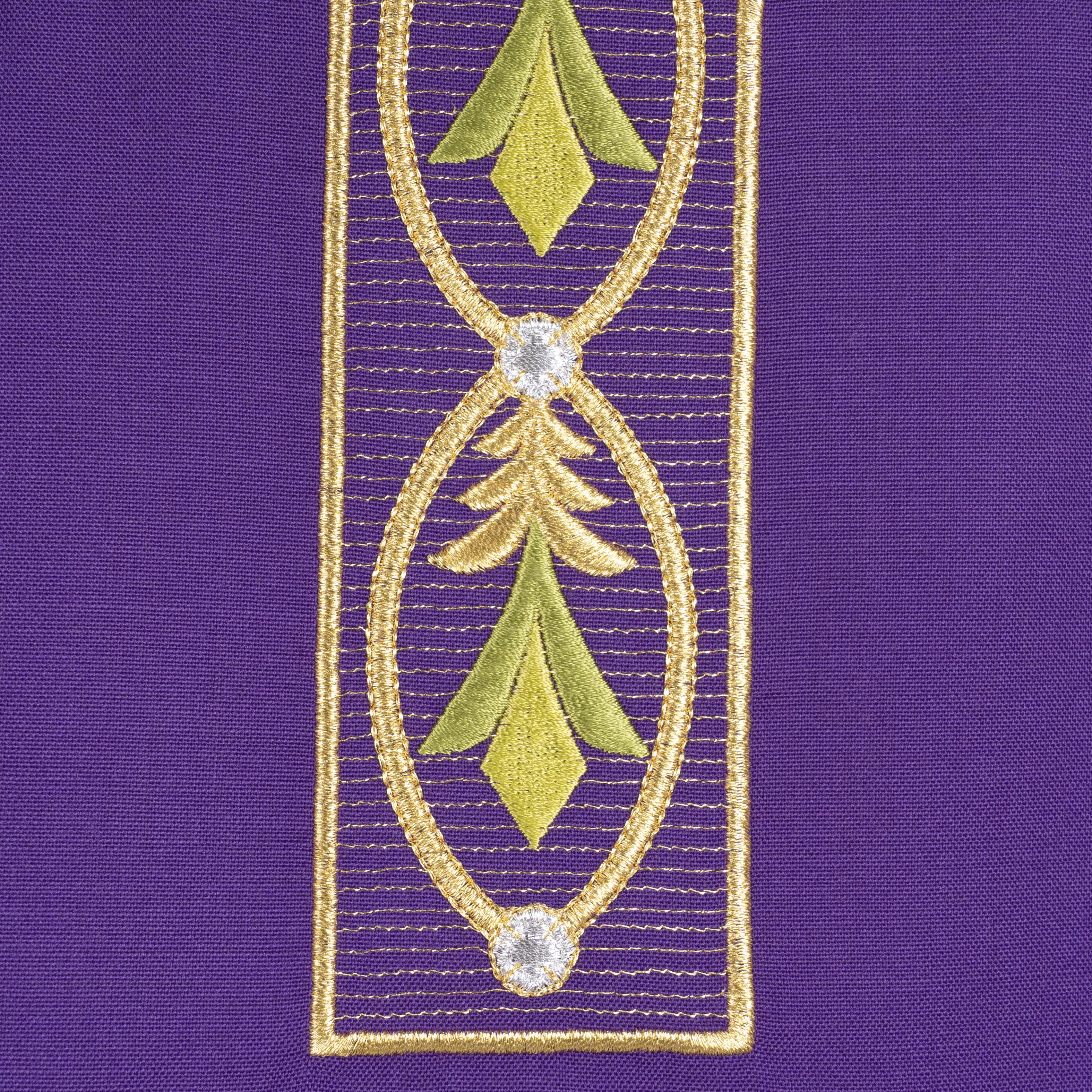 Casula con Ricamo Croce (Colori Liturgici e Morello Disponibili)