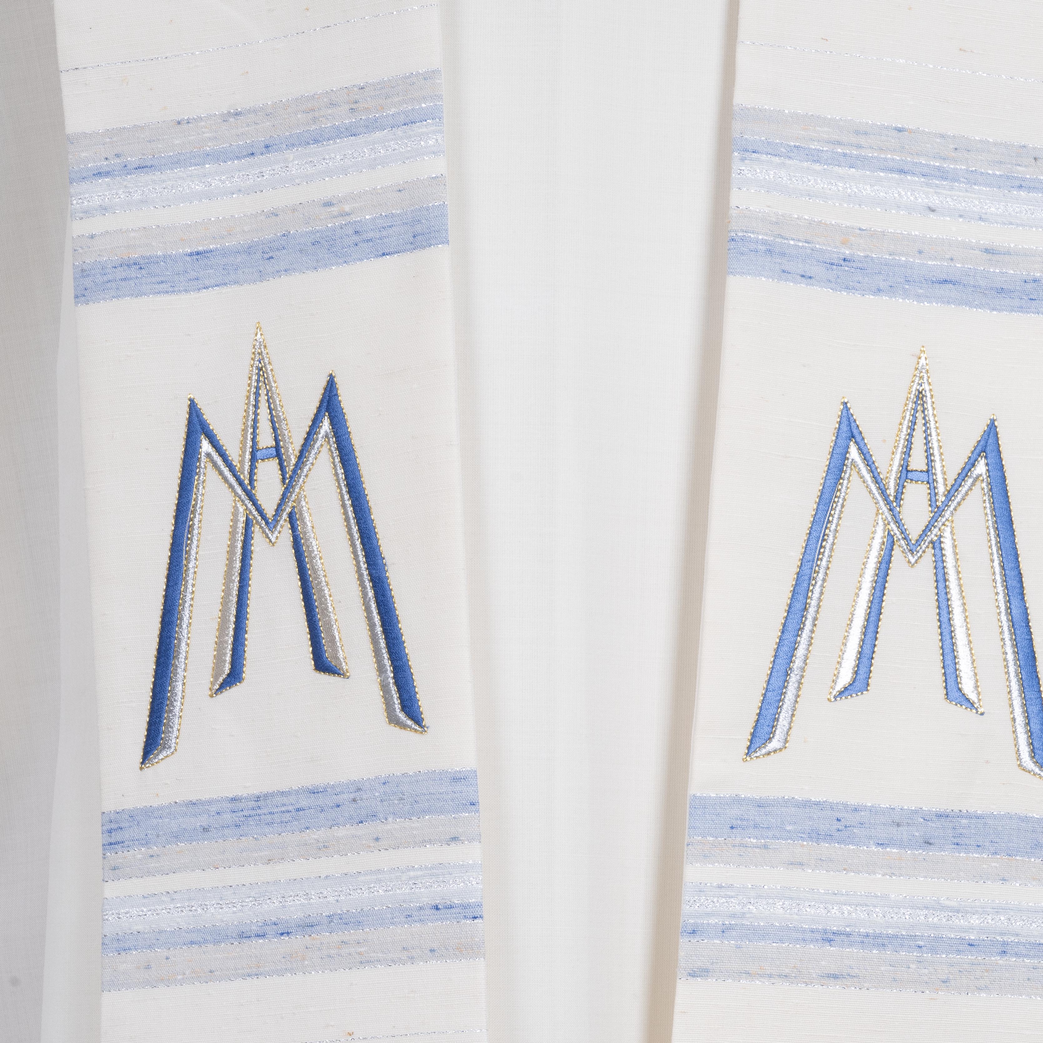 Stola per Sacerdote Lana/Seta con Monogramma Mariano