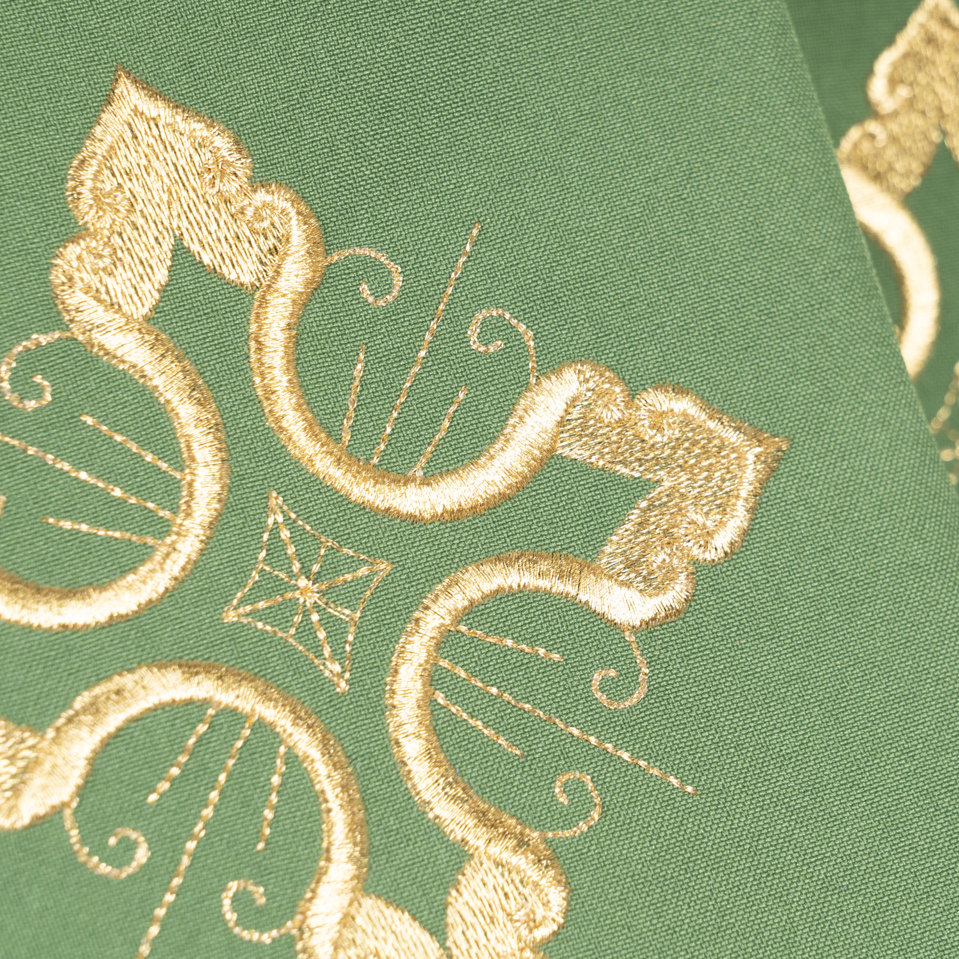 Stola per Sacerdote Ricamo Croce Rifinitura Oro (Colori Liturgici Disponibili)
