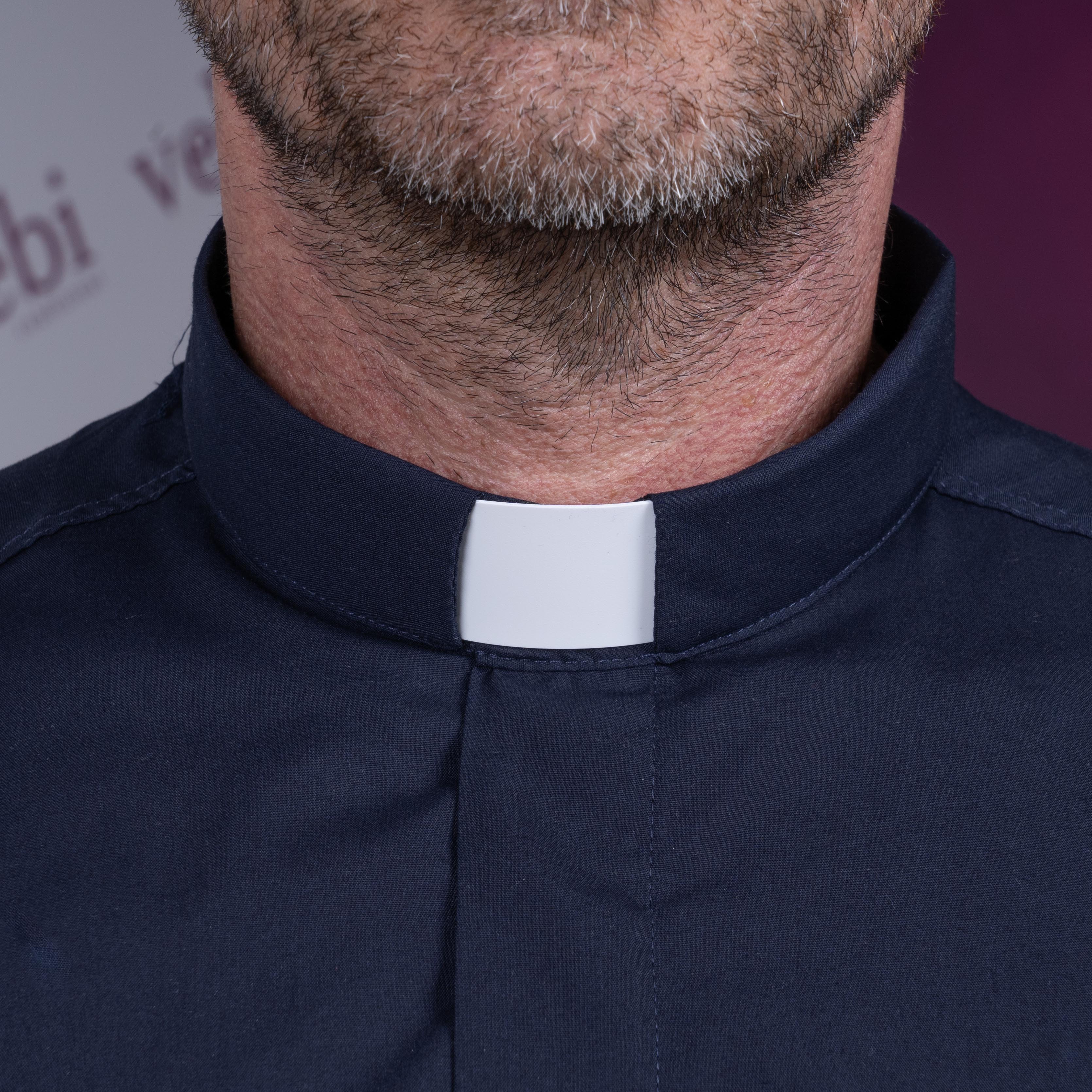 Camicia Sacerdotale Misto Cotone Manica Corta Diversi Colori
