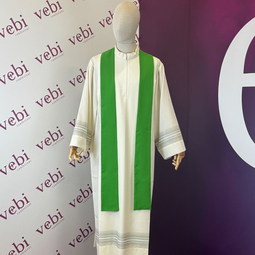 Casula Croce Obliqua in Passamaneria Oro Francese (Colori Liturgici Disponibili)