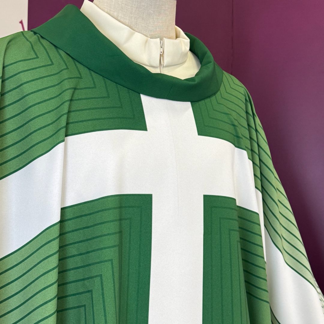 Casula Super Leggera con Stampa Croce a Raggi (Colori Liturgici Disponibili)