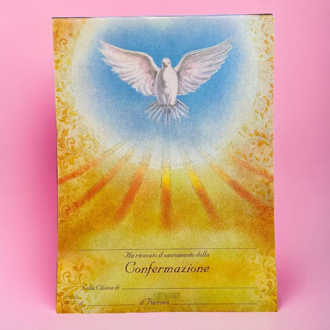Pergamena che Attesta di Aver Ricevuto il Sacramento della Confermazione