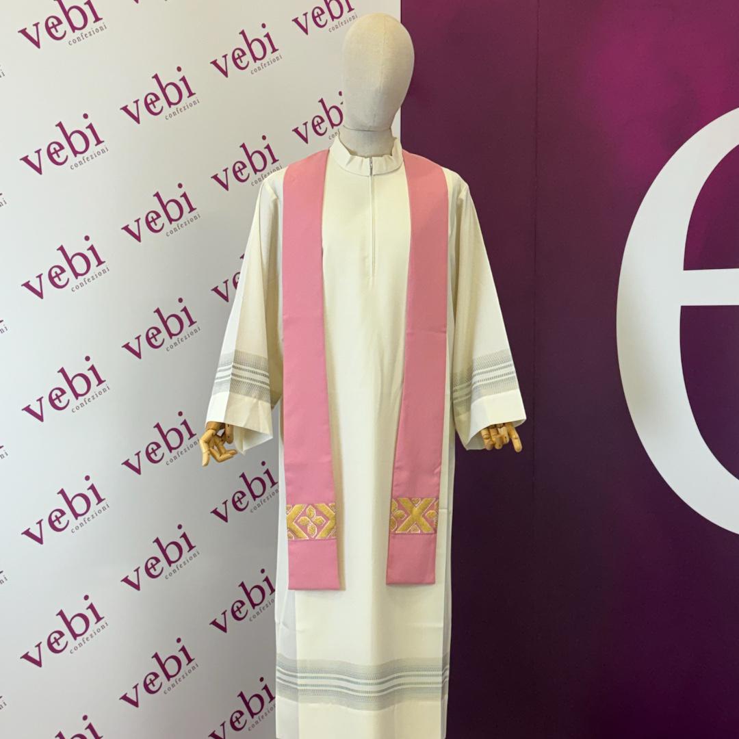 Casula Gallone Croci  Applicato a "V" (Colori Liturgici Disponibili)