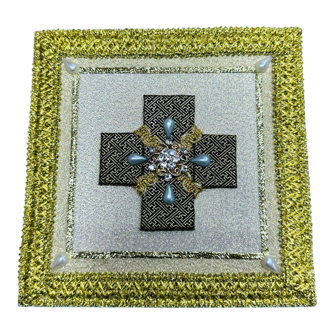 Palla in Lurex oro con Croce Centrale Fatta a Mano