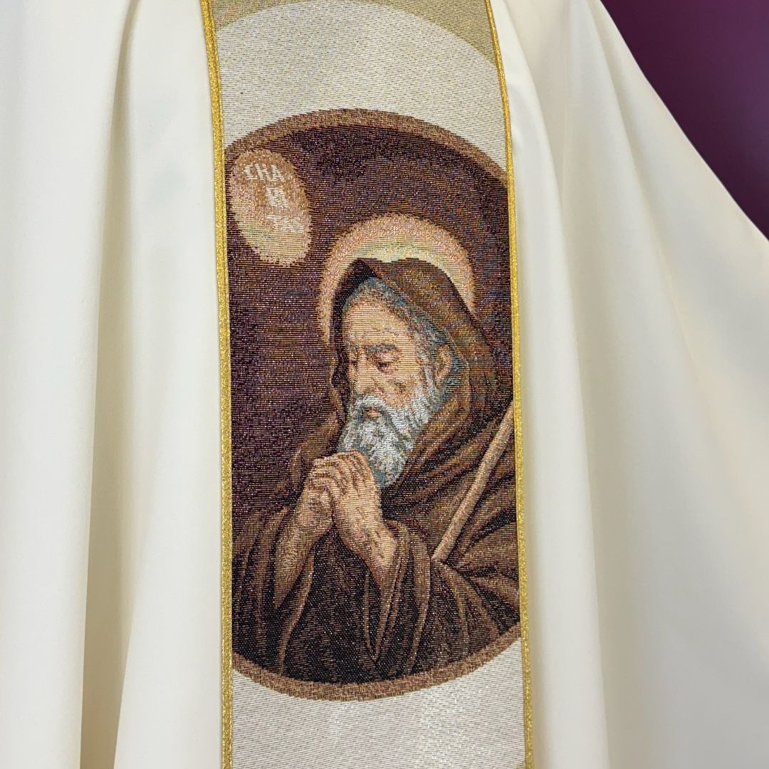 Casula Avorio Immagine Tramata San Francesco da Paola