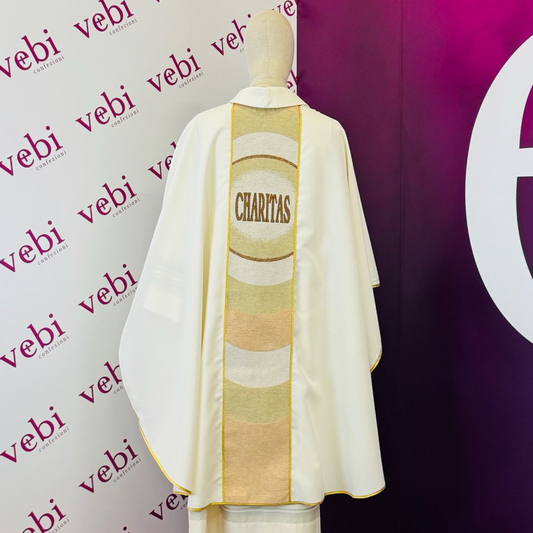 Casula Avorio Immagine Tramata San Francesco da Paola