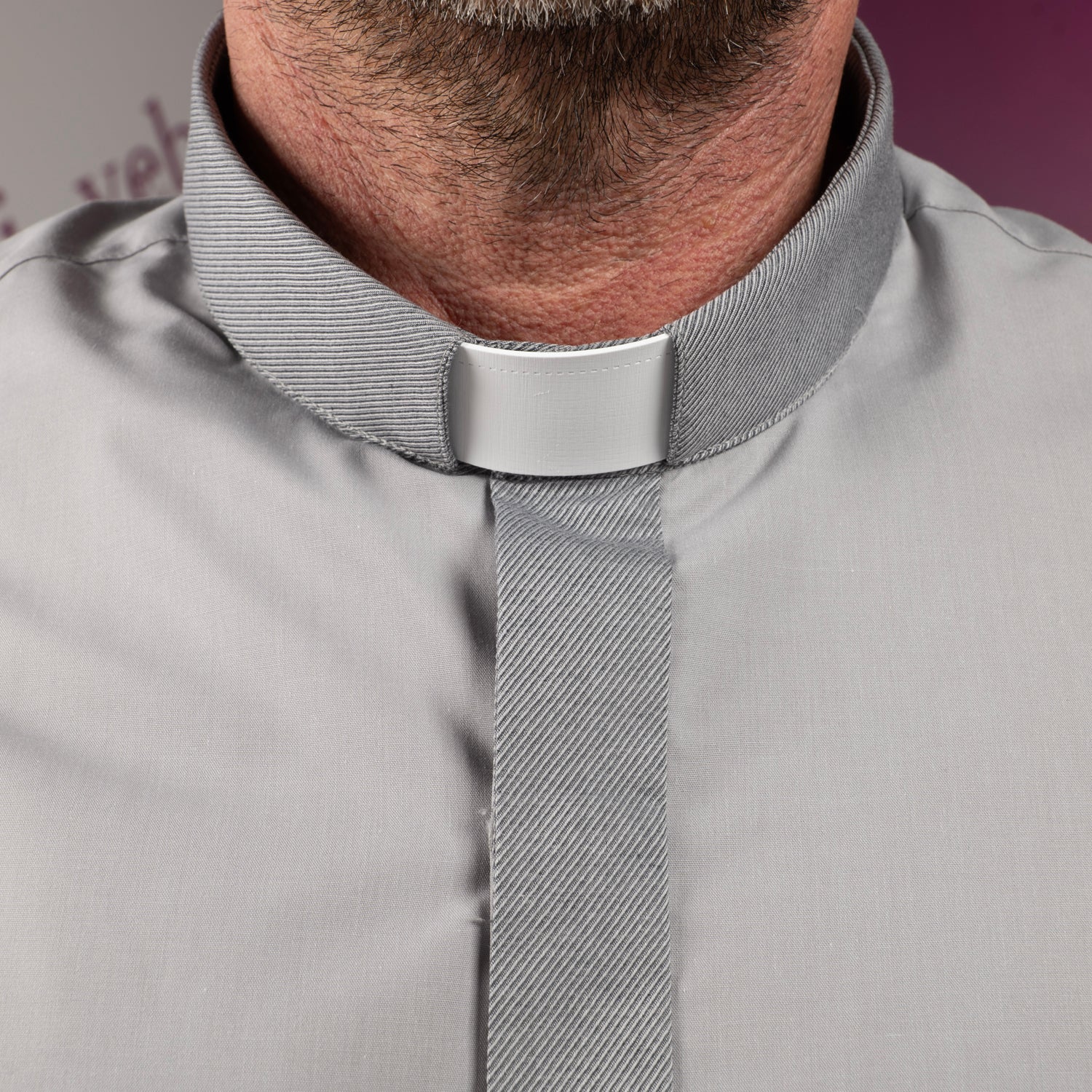 Camicia Sacerdotale Clergy Contrasto Diagonale Misto Cotone (Variante Colore)