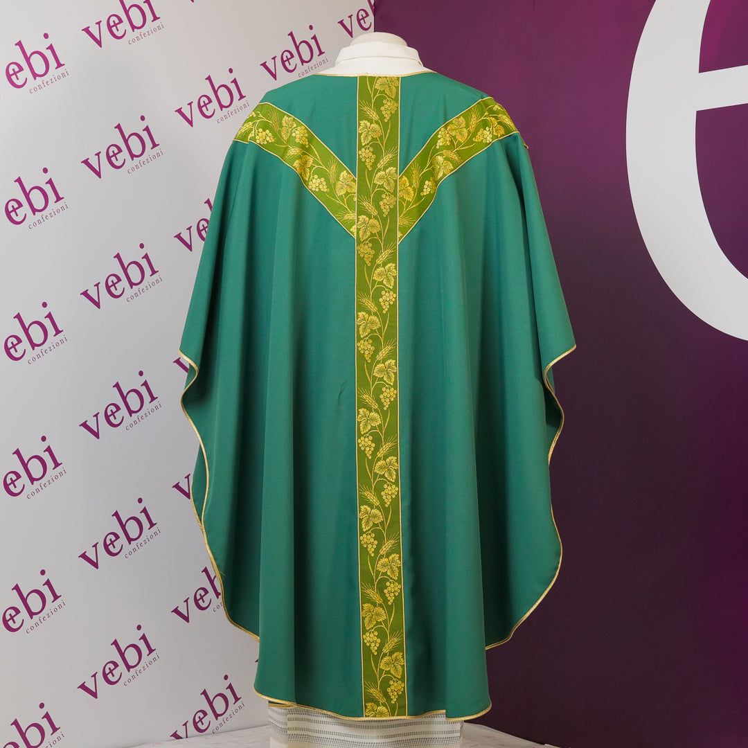 Casula Gallone "Y" Grano ed Uva (Colori Liturgici Disponibili)