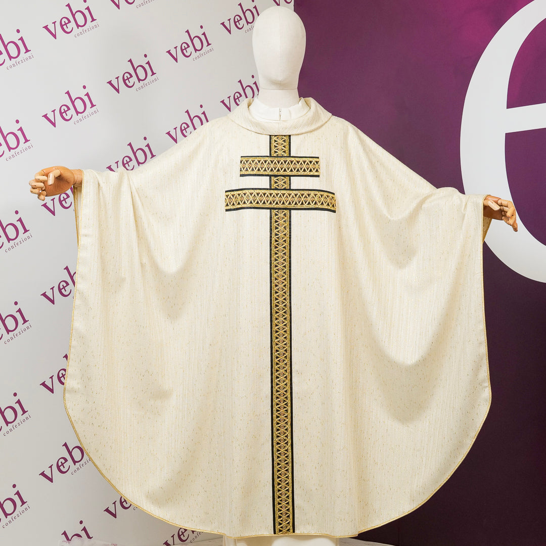 Casula Pura Lana con Stolone Tema (Colori Liturgici Disponibili)