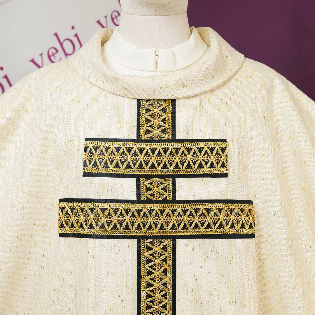 Casula Pura Lana con Stolone Tema (Colori Liturgici Disponibili)