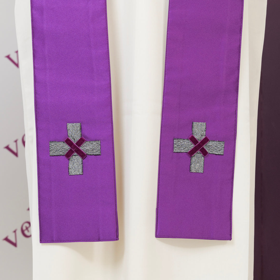 Casula Seta Stolone TAU (Colori Liturgici Disponibili)