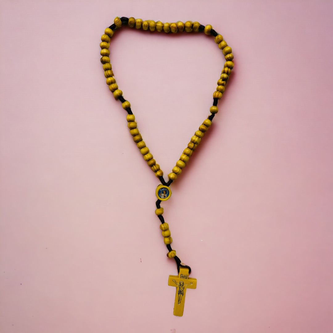 Sacchetto Organza con Coroncina in Legno Gesù Bambino e Segnalibro Plastificato