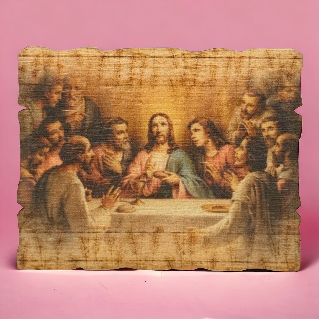 Calamita Anticata con Raffigurazione Ultima Cena Misura 5x7 cm
