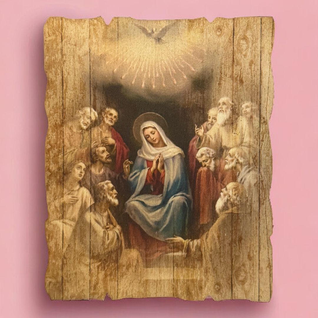 Icona Anticata Raffigurazione dell'Immacolata Misura 10,5x13 cm