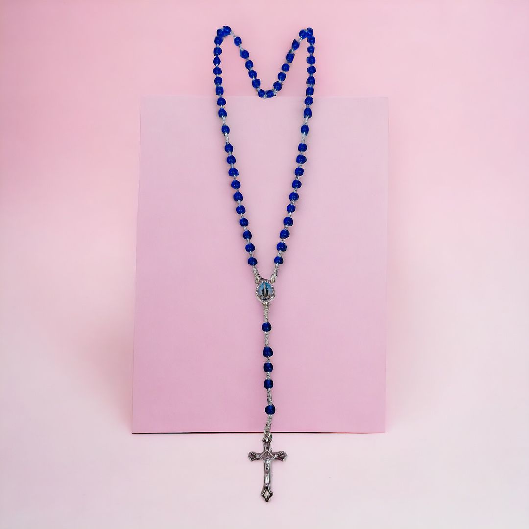 Borsellino Madonna Miracolosa + Rosario Disponibile in Diversi Colori