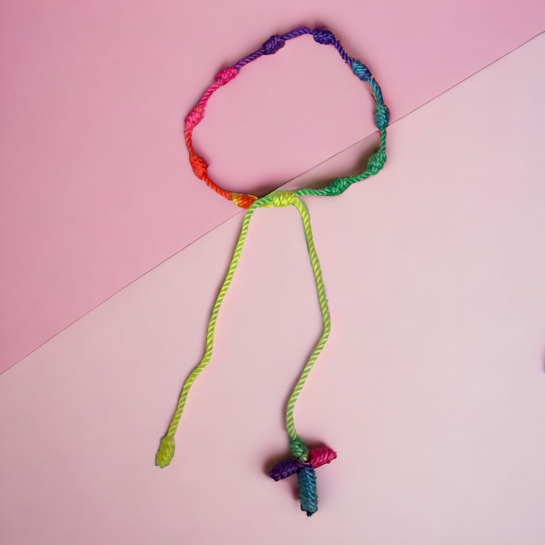 Bracciale Decina Missionario Regolabile Color Arcobaleno