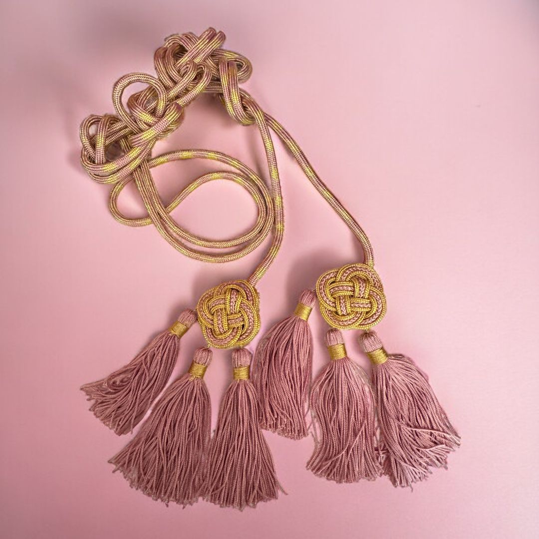 Cingolo sacerdotale a Medaglia Ryon/Lurex colore Oro e Rosa