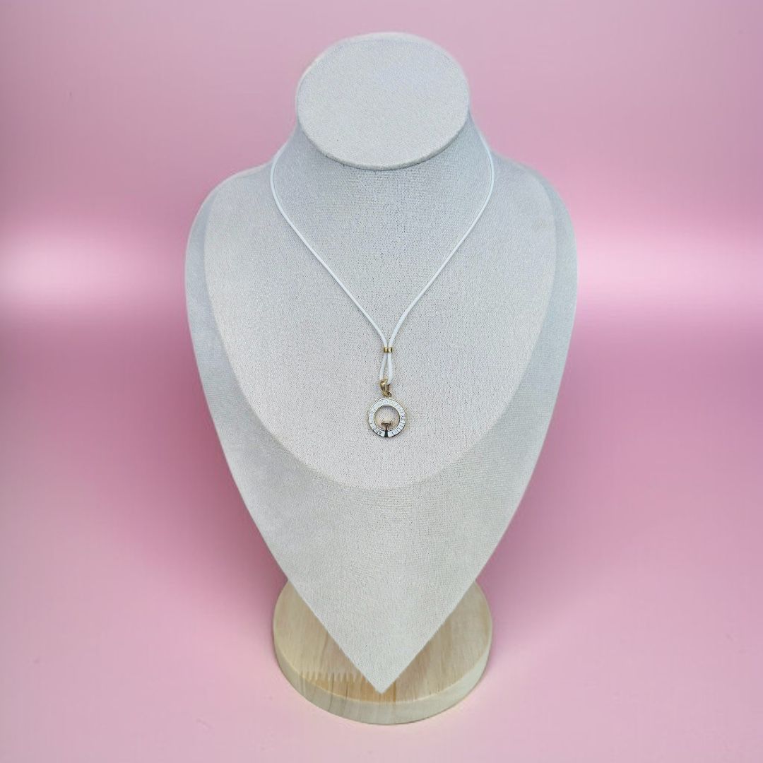 Collana con Ciondolo Tau "Abbi il Coraggio di Essere Felice"