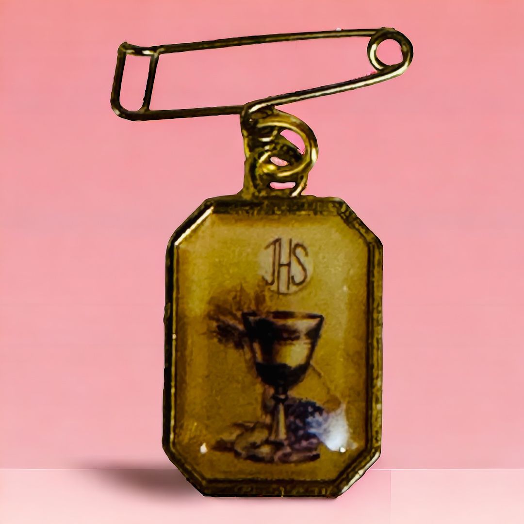 Medaglia/Spilla Simboli Prima Comunione h. 2 cm