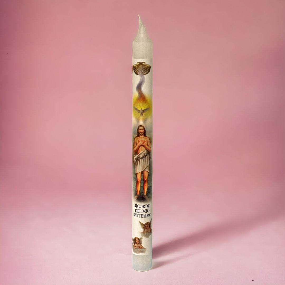 Candela per Battesimo Ricordo del mio Battesimo con Scatola Ricordo Personalizzabile