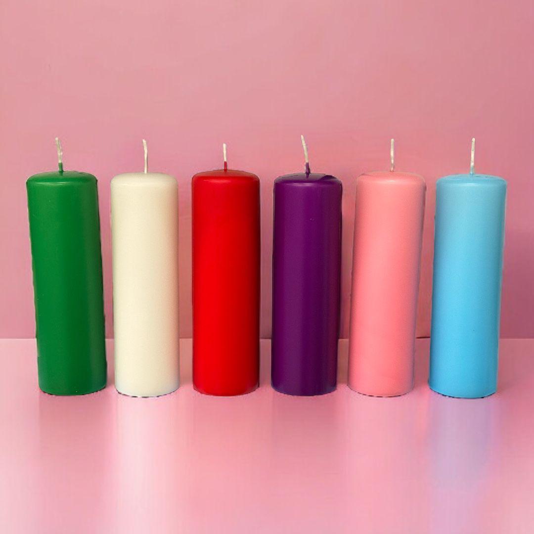 Candele da altare in cera colorata 6x20 (Scegliere il Colore Desiderato)