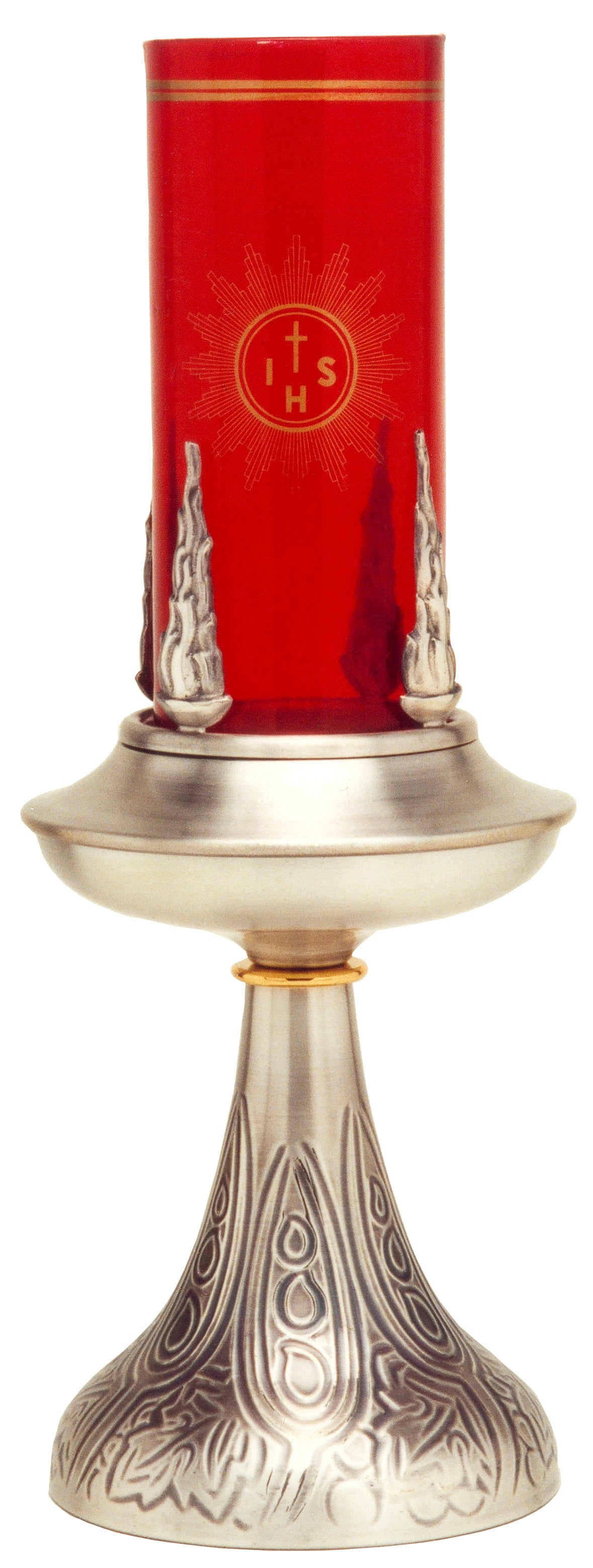 Lampada per Santissimo da mensa in Bronzo Simboli Sacri stilizzati