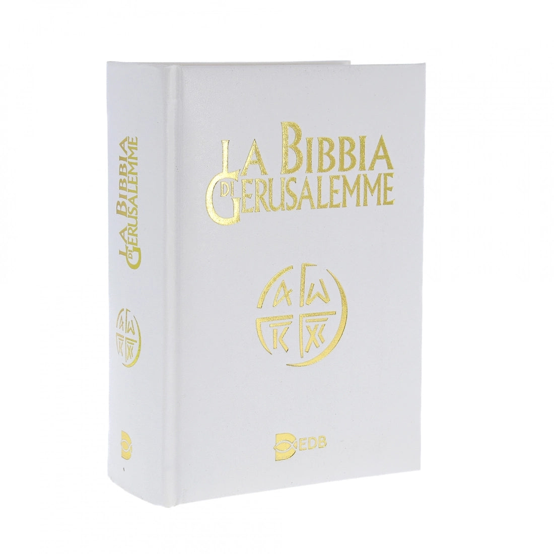 La Bibbia di Gerusalemme. Copertina in similpelle bianca
