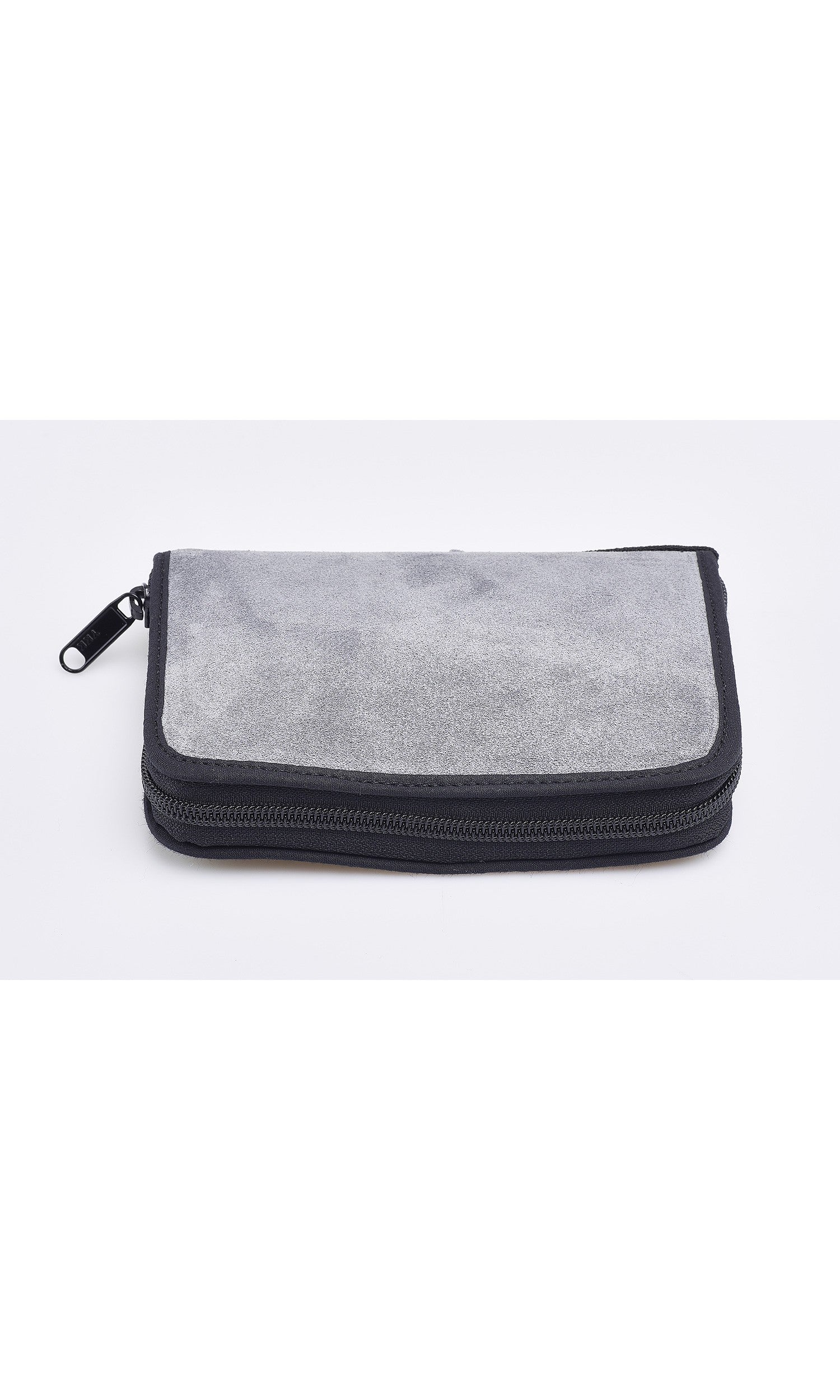 Portafoglio in camoscio grigio- Vebi Confezioni