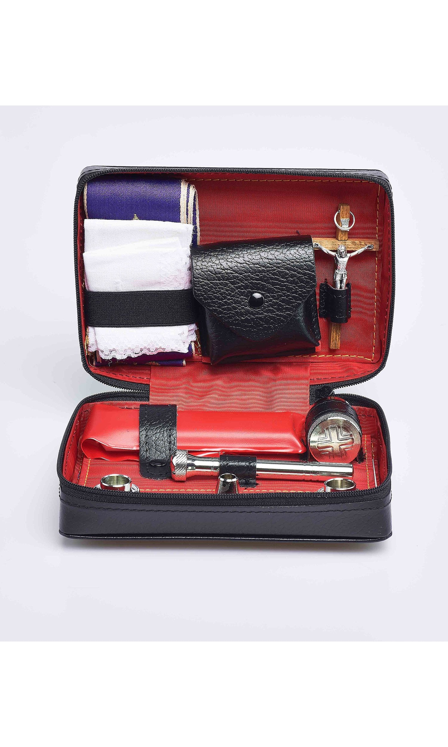 Astuccio portaviatico in pelle con altarino