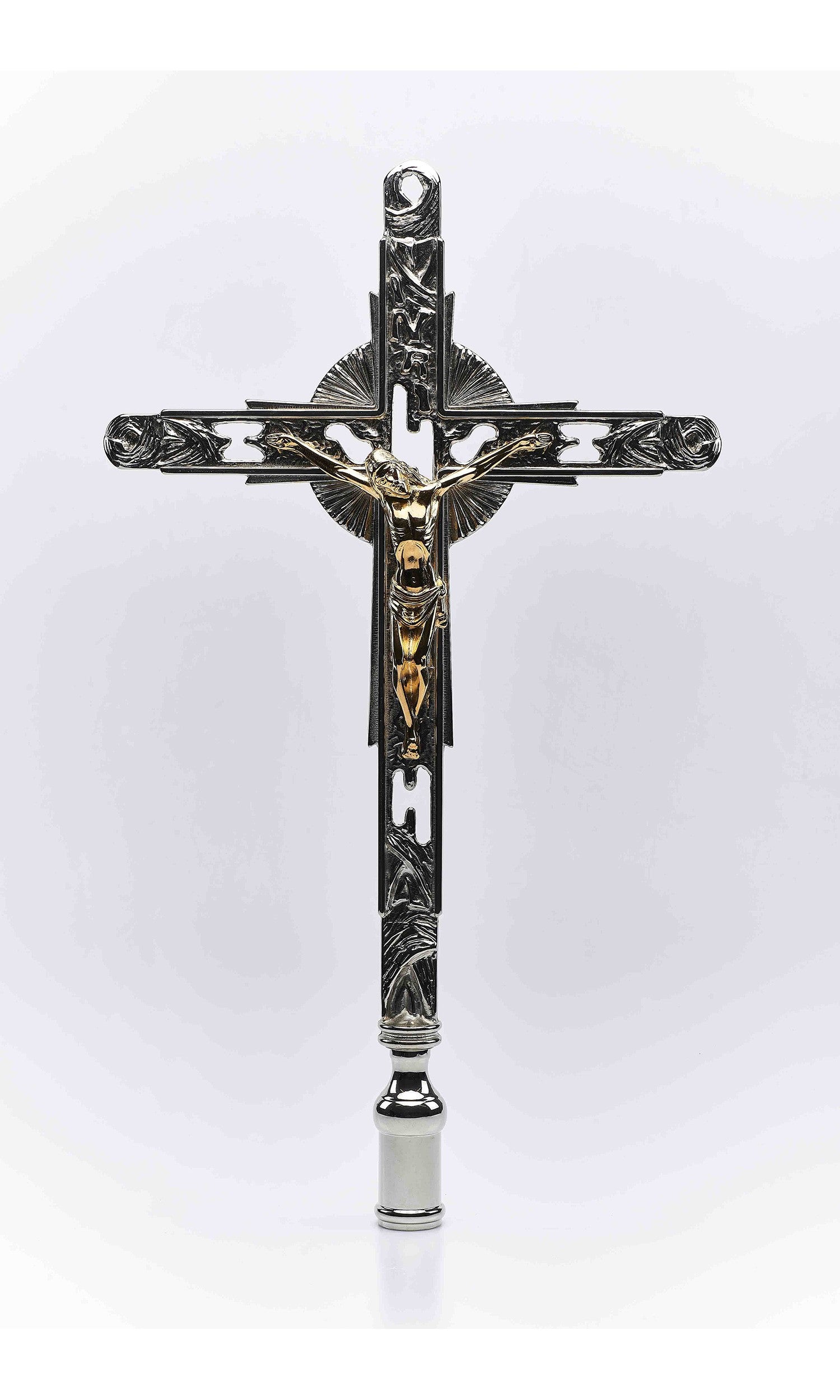 Croce da processione ad innesto nichel