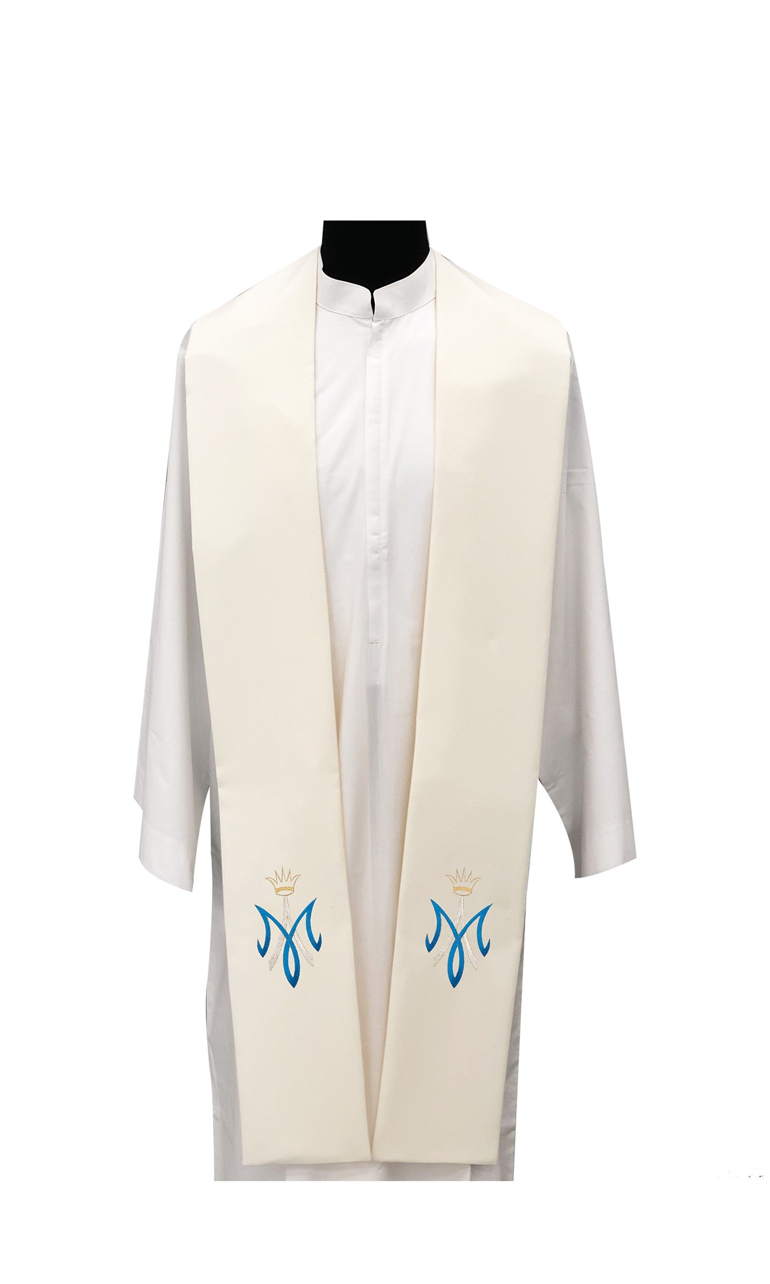 Stola per Sacerdote Ricamo Monogramma Mariano
