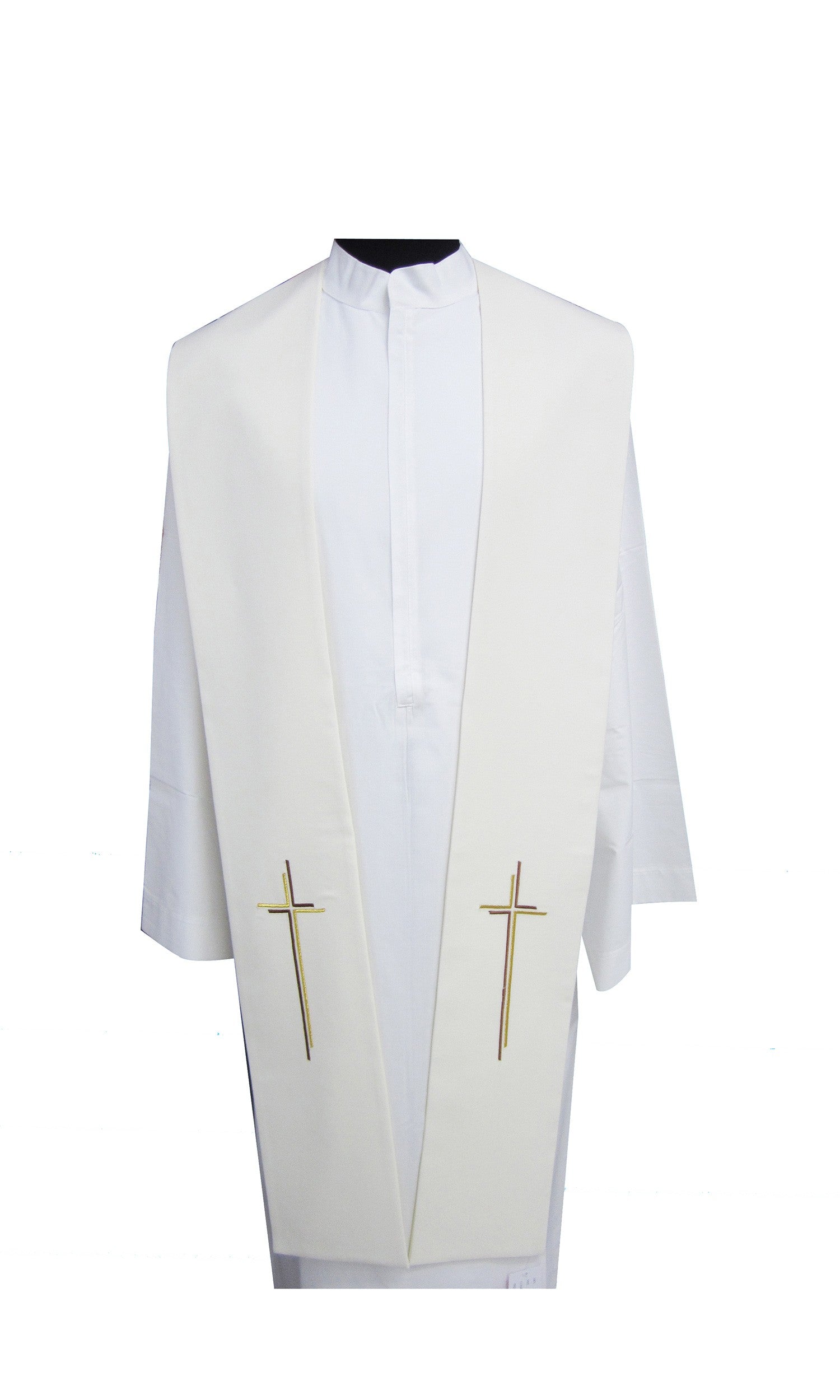 Stola per Sacerdote con Croce Semplice (Colori Liturgici Disponibili)