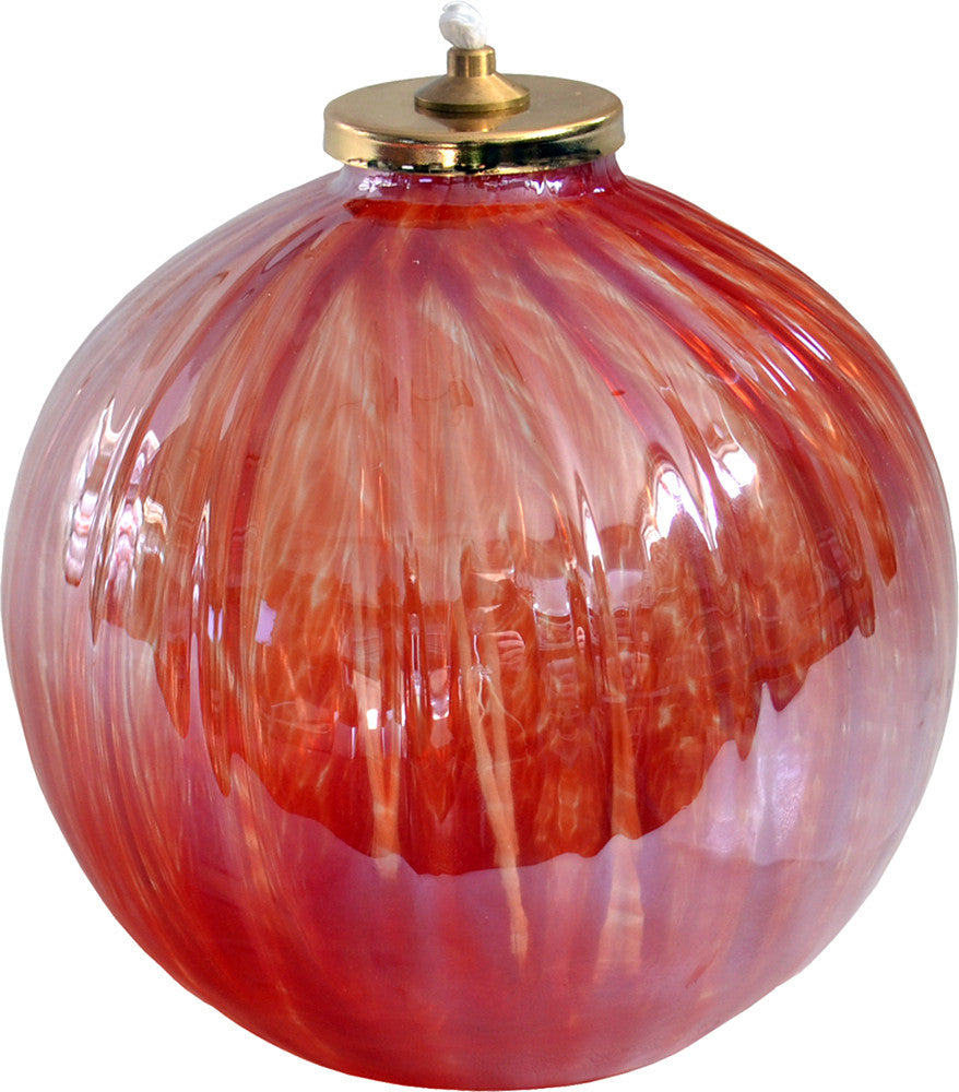 Lampada in vetro media colorata per cera liquida (Altezza 12 x 11 cm)