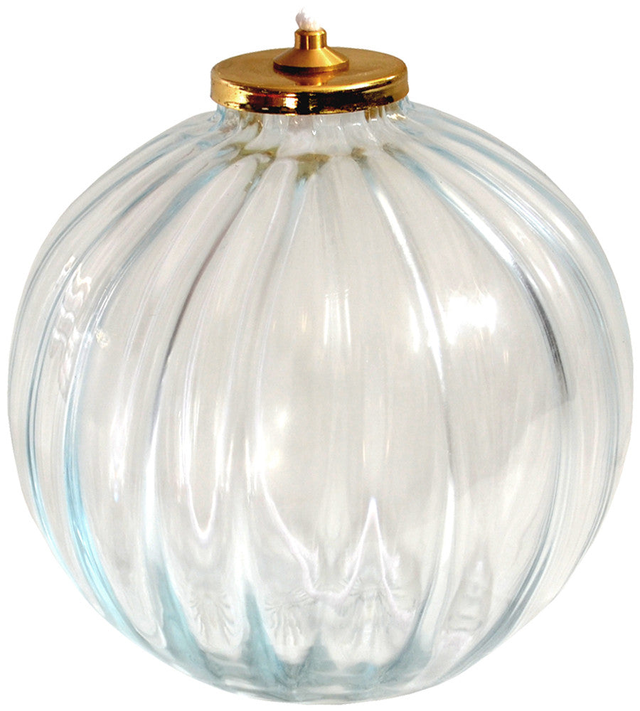 Lampada in vetro media colorata per cera liquida (Altezza 12 x 11 cm)
