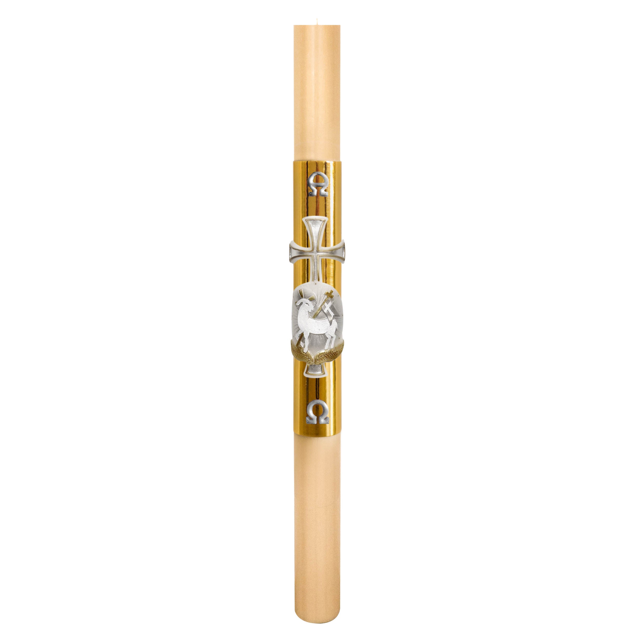 Cero Pasquale Api/Bianco Bassorilievo Agnello Foglia Oro